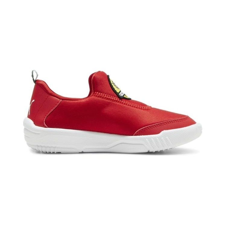 Puma Scuderia Ferrari Shock Absorbing Kids Casual Shoes Racing Red Kids Sneakers 308234-02