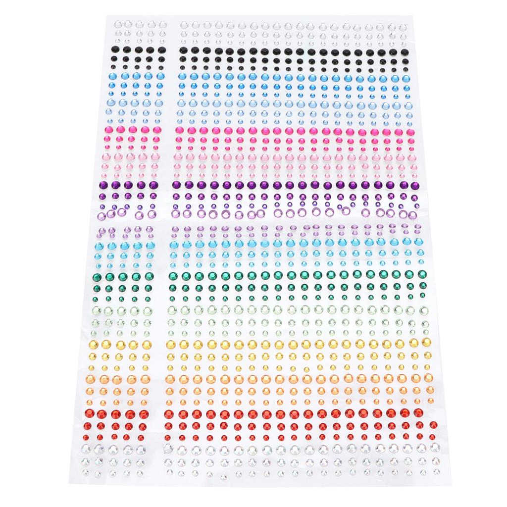 Rhinestones Stickers DIY 15 Colors SelfAdhesive Bling Accessories Stickers for Phone Craft Face
