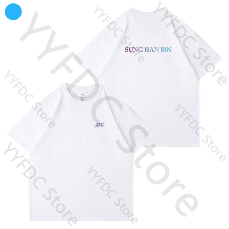 Футболка ZB1 Kpop ZEROBASEONE Концертная Та же футболка для фанатов Летняя Высококачественный Хлопок Короткий Рукав Топы Унисекс Женская Свободная Одежда
