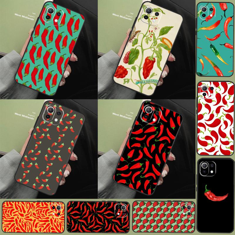 Red Chilli Pepper Pattern Case For Xiaomi 14T Pro 11T 12T 13T 13 14 15 Ultra POCO X7 Pro X3 X5 X6 M6 F5 F6 Pro Cover