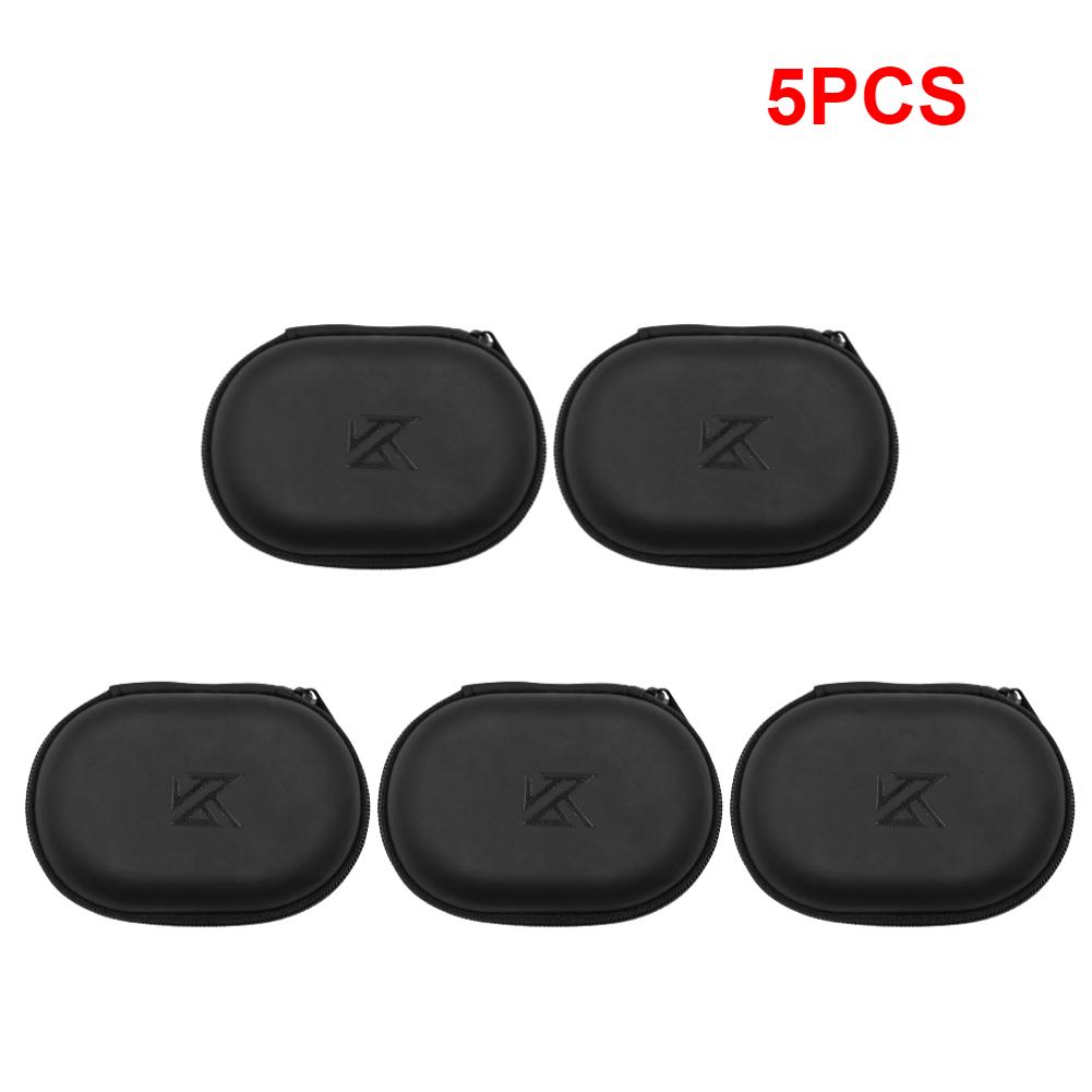 Универсальный Чехол для Наушников Овальная Сумка для Хранения Наушников PU Коробка для Хранения Черный Портативный Держатель Коробка для Хранения Для KZ BA10 AS10 ES4
