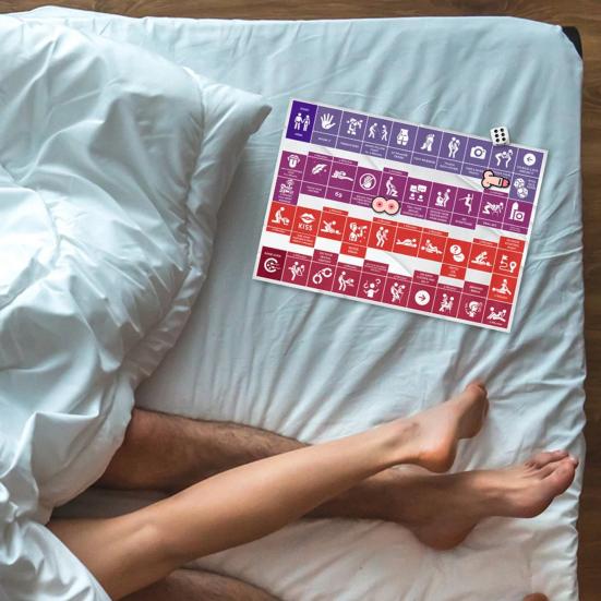 Настольная игра для пар Интимность 43 задания Взрослые Пары Интерактивная игра с кубиками Подруга Парень Свадьба