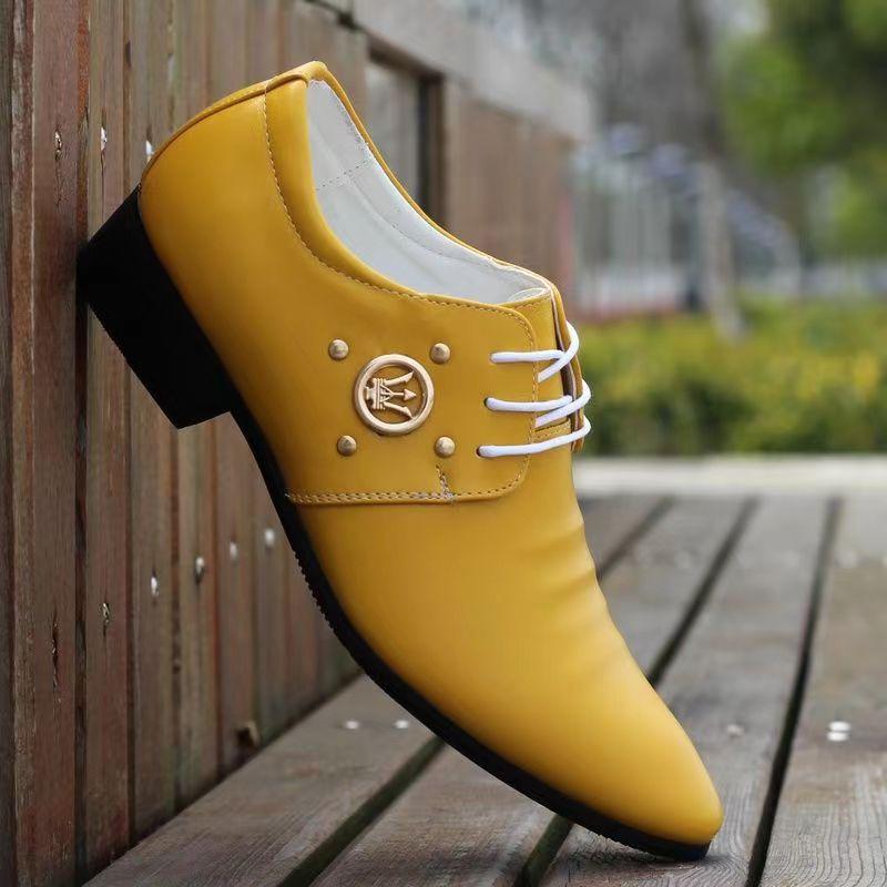 Модные роскошные мужские красочные туфли из искусственной кожи Мужская модная итальянская деловая обувь Sapato Social Masculino Zapatos De Hombre