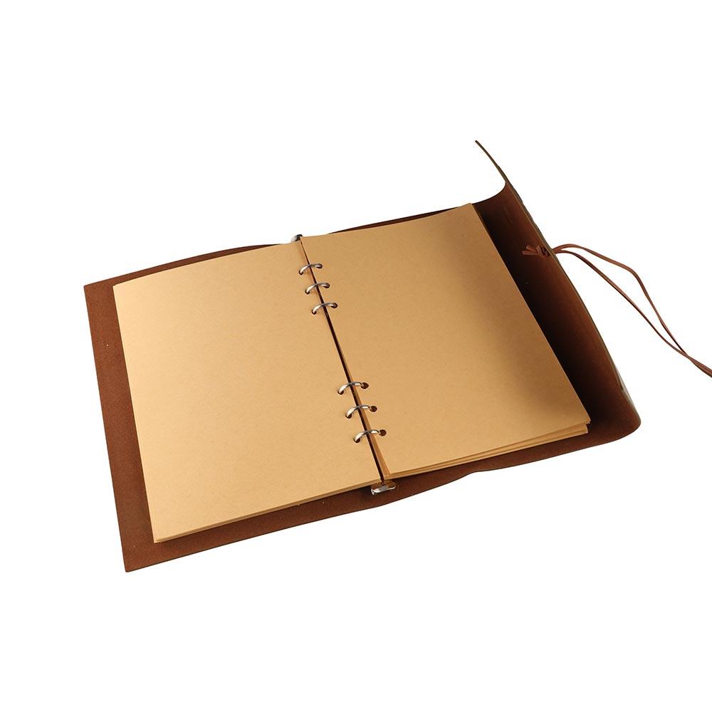 Kraft Paper PU Leather Kraft Notebook A7/A6/A5 Spiral Notebook Journal Diary