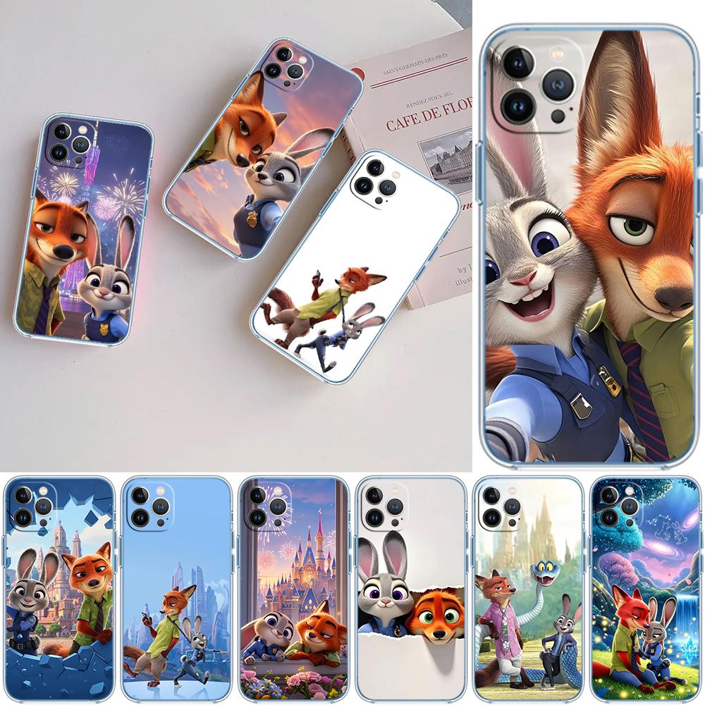 CJ105 Zootopia Disney Soft Shell Transparent Phone Case for Motorola Moto G7 G8 G9 G84 G85 G73 G24 G15 Z2 Play Power Plus