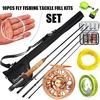 Набор для ловли нахлыстом, удочка и катушка для нахлыста 5/6 с сумкой для переноски снастей, портативная дорожная рыбалка