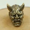 Copper Face Brass Horn Devil's Fortune Cloth Buckle Brass Handmade DIY Keychain Decorative Buckle Men's Jewelry
