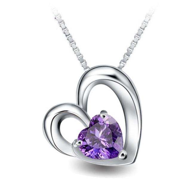 925 Sterling Silver Pendant Necklace For Women Heart Necklace Silver 925 Jewelry Women Necklace 925