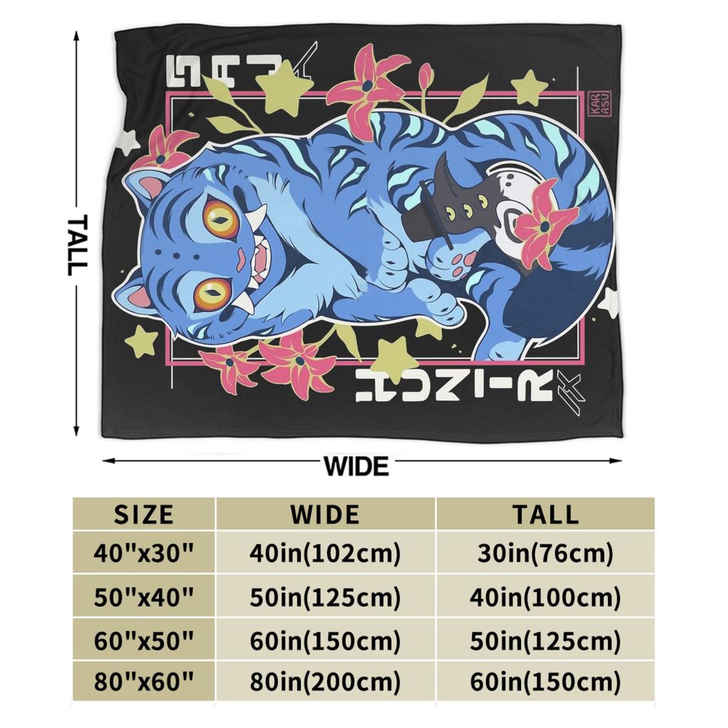 Derpy Tiger Cat Knitted Blankets Fleece Huntrix Kpop Demon Hunters Lightweight Thin Throw Blankets for Home Couch Bedroom Quilt