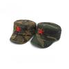 Vintage Camouflage Military Cap Red Star Embroidery Cotton Flat Top Hat Unisex Outdoor Sun Protection Hiking Travel Cap