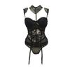Seduction Lace Bra Panty Set With Built In Garters Bras & Bra Sets