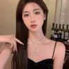Temperament Collar Style Rhinestone Choker Water Drop Sparkling Zircon Crystal Necklace Light Luxury Women Neck Jewelry Wedding
