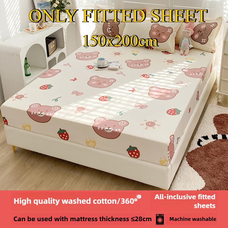 Простыня на резинке Не линяющая Не скатывающаяся Цельная простыня Нескользящая Разные размеры Постельное белье Покрывало-протектор