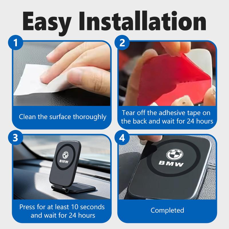 sfqjm4 Car Magnetic Phone Holder Foldable Anti-shake Navigation Phone Stand For BMW M Sport M2 M3 M4 M5 M6 E46 E90 E60 F10 F20 E87 X3