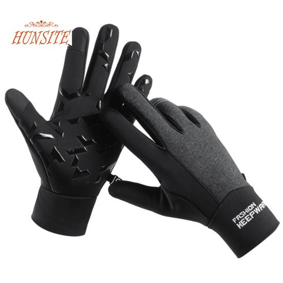 1 пара перчаток для верховой езды, водонепроницаемые, противоскользящие частицы на ладони, сенсорный экран, пять пальцев, унисекс, теплые, мягкие, ветрозащитные, перчатки для альпинизма на открытом воздухе и кемпинга