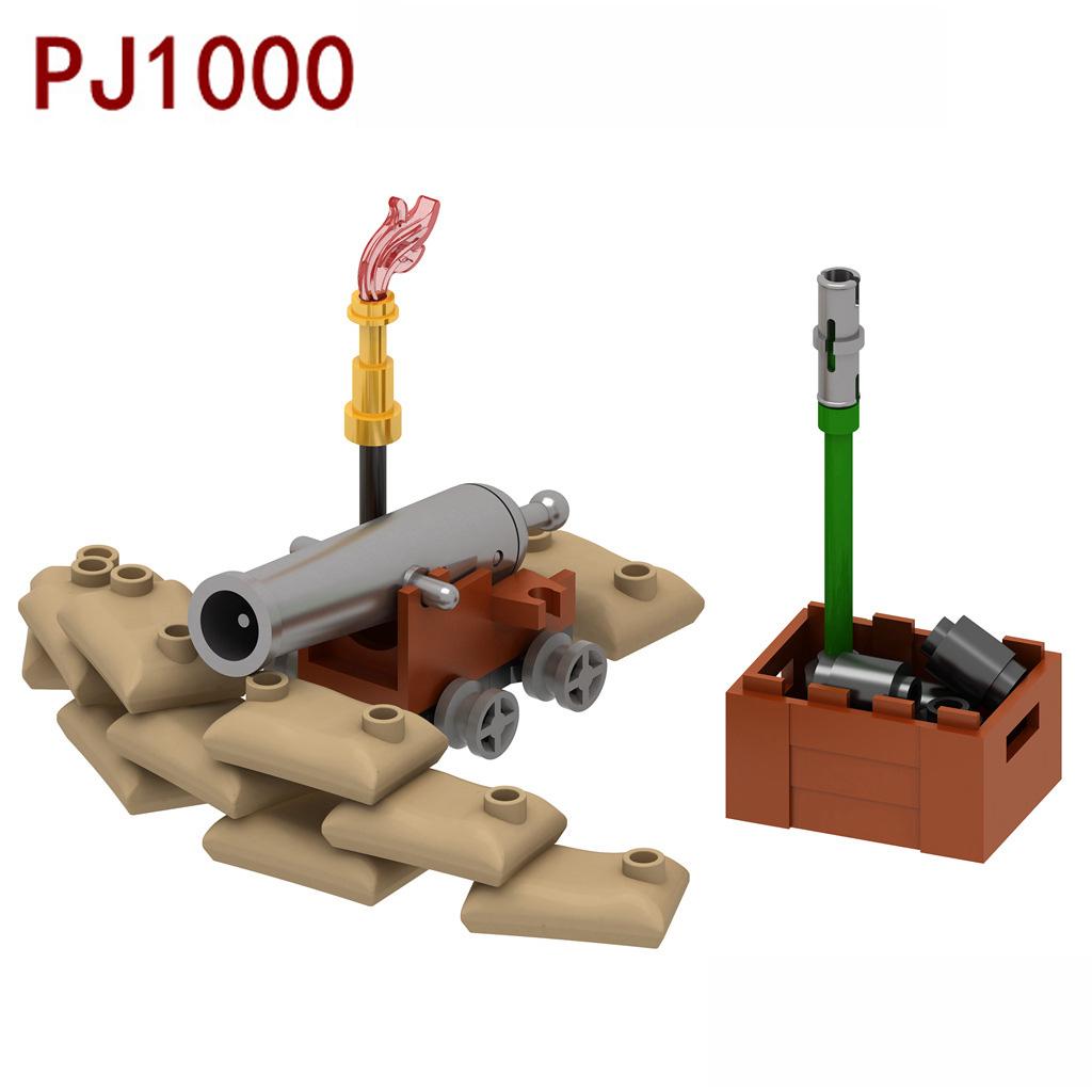 Medieval Military Napoleonic Cannon Building Blocks WW2 French Dragoon Figures British Navy Soldier Knights Weapons Bricks Toys