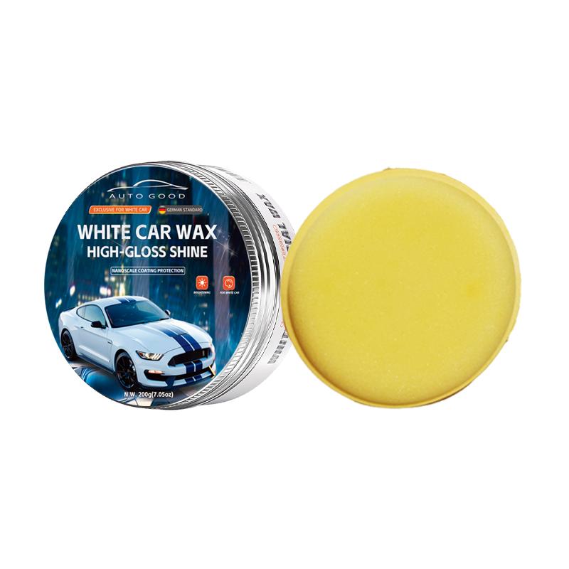 200g White Car Wax for Car Paint Care, High Gloss Shine, Waterproof Wax, Renovation Polishing Protection, Hydrophobic Coating