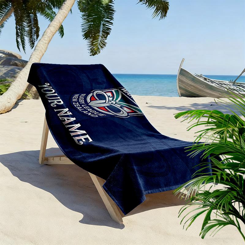 Пляжное полотенце с принтом New Zealand Warriors, большое, мягкое, быстросохнущее, для пляжа, кемпинга, плавания