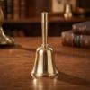 Extra Loud Pure Copper Hand Bell Vintage Manual Operation Solid Brass Call Bell Easy To Hold Portable Hand Cranked Bell
