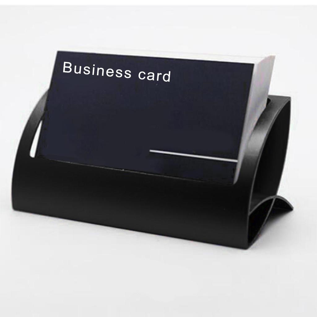 Стильный настольный держатель визиток в форме Q из алюминиевого сплава для выставок