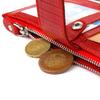 Beautiful Women's Wallet Made of Genuine Textured Leather CANPELLINI Wallet 21646 Red