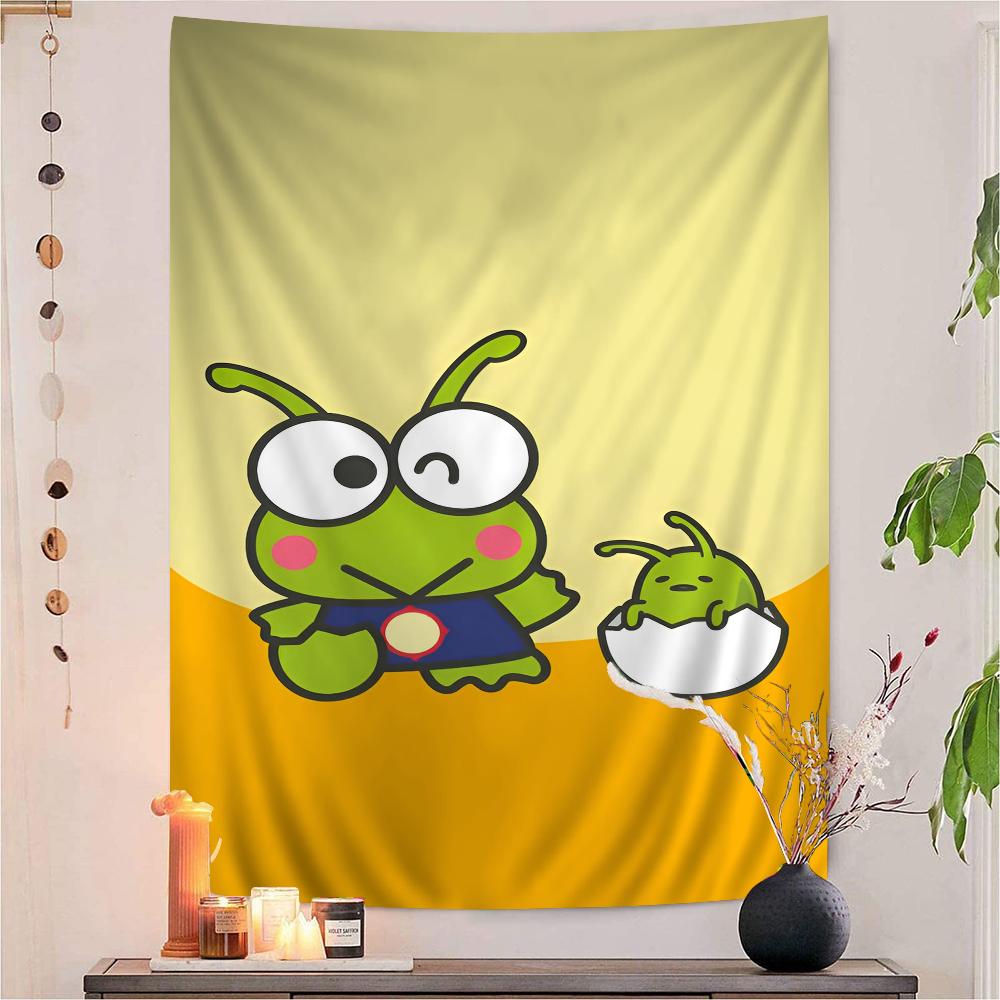 Cute Kero Kero Keroppi Cartoon Tapestry Bohemian Wall Tapestries Mandala Wall Hanging Sheets