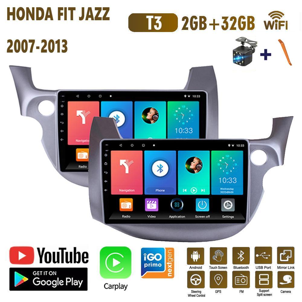 Android Carplay для HONDA FIT JAZZ 2007-2013 Автомобильный радиоприемник Мультимедийный видеоплеер GPS-навигация WIFI 2 + 32 ГБ