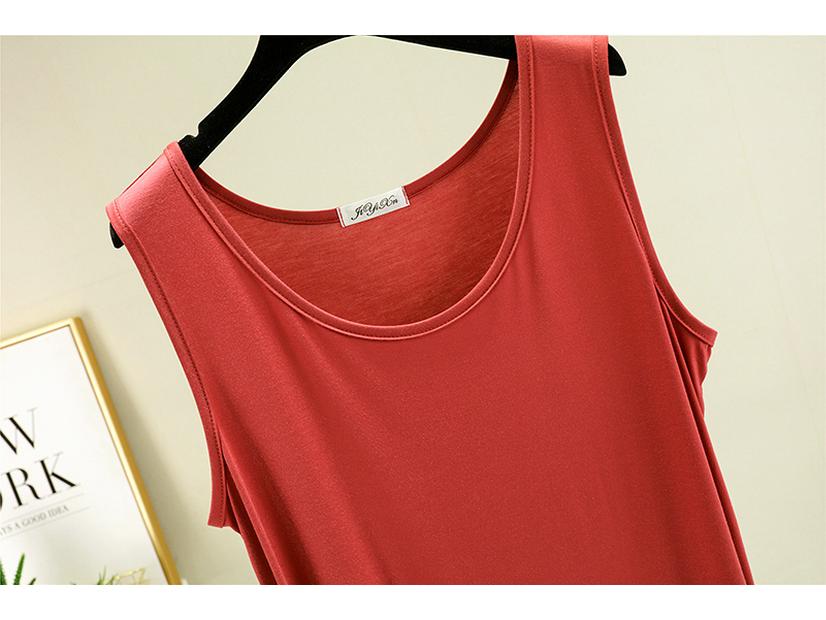 Женская свободная модальная майка средней длины без рукавов на лето