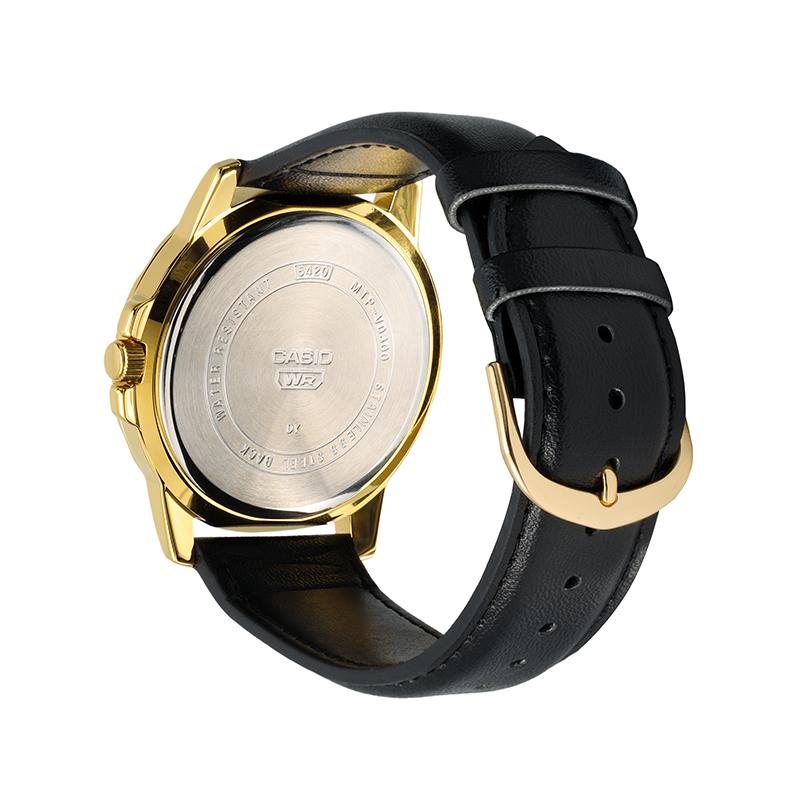 Casio Серия STANDARD Серия STANDARD Простые Повседневные Модные Кварцевый Механизм Кожаный Ремешок Японские и Корейские Часы Мужские Часы Черные MTP-VD300GL-1E