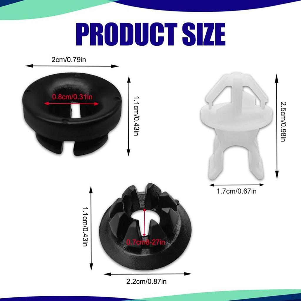3 шт. Запасные клипсы-втулки для фиксатора капота 91503-ss0-003 Автомобильные аксессуары Легко установить Ремонт