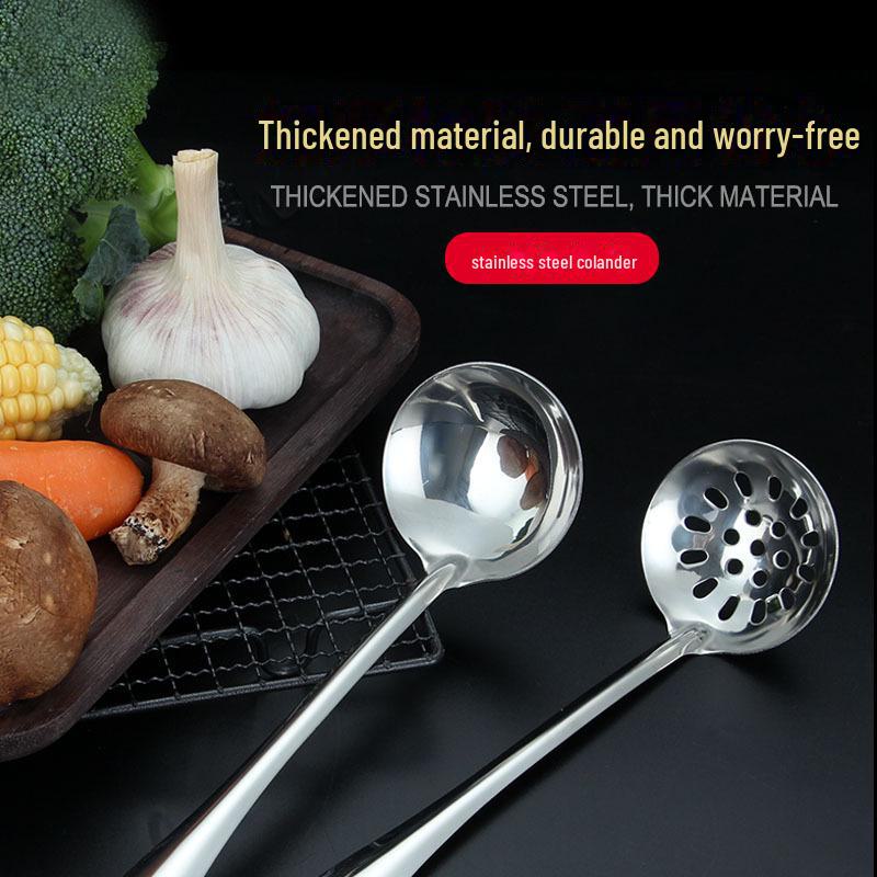 Ложка-сито из утолщенной нержавеющей стали для использования на кухне и в ресторане