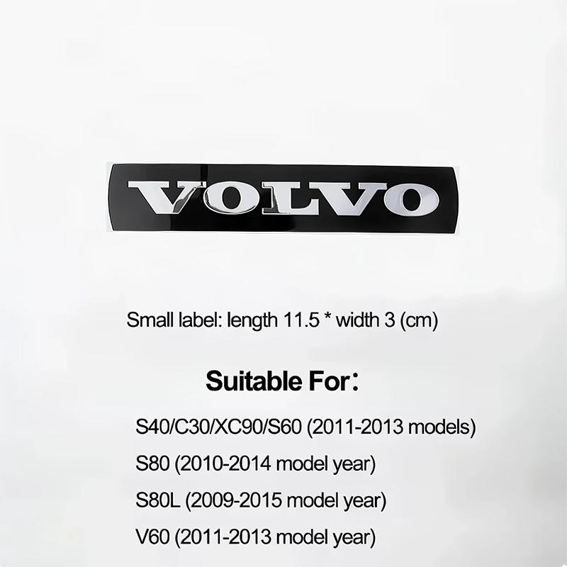 zpebr9 Car front grille logo/blue and black letter badge/steering wheel sticker for Volvo XC60 V60 S60 XC90 XC40 V40 V70 EX40 S80L S40