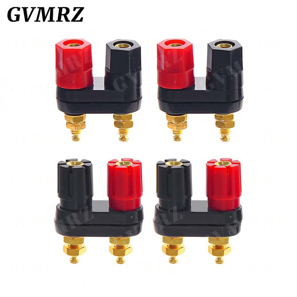 1PCS Banana plugs Couple Terminals Red Black Connector Amplifier Terminal Binding Post Banana Speaker Plug Jack