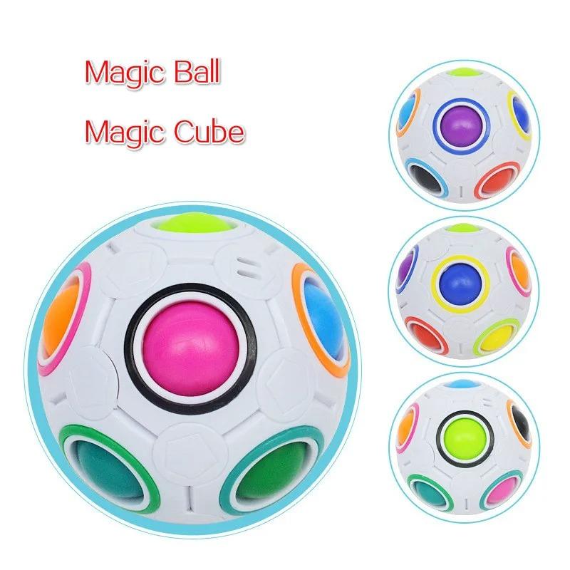 Antistress Cube Rainbow Ball Puzzles Football Magic Cube Educational Learning Toys for Children Adult Kids Stress Reliever Toys