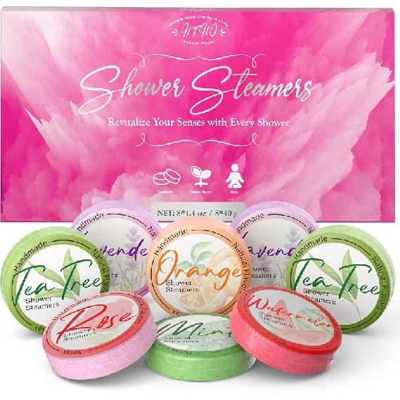 Shower Steamers Aromatherapy 8 Pack - Gifts for Women, Shower Bombs with Essential Oils, Self Care and Stress Relief Stocking Stuffers, Relaxation