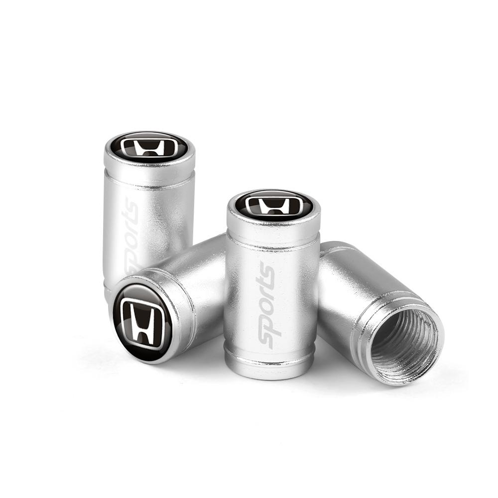 VFHJQ1 4Pcs 3D Aluminum Alloy Car Wheel Tire Air Valve Dust Caps Rim Accessories For Honda Mugen Power Civic Accord CRV Hrv Jazz