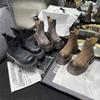 Martin Boots Women's Autumn and Winter New Thick-soled Round Head Thick Heel Versatile Polished Chelsea Boots Short Boots