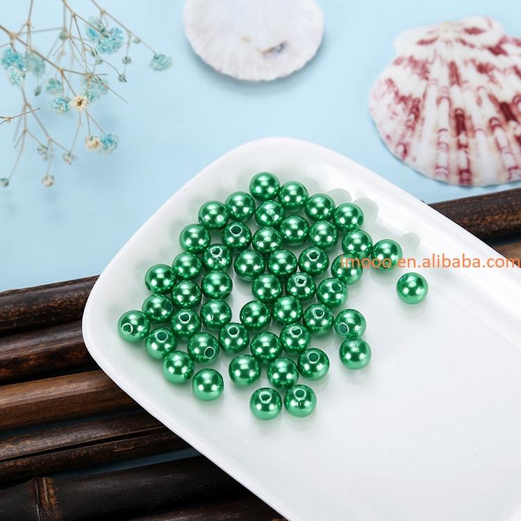 0.5Kg Bag Colorful Pearl ABS Round Bead with Hole for Sewing Craft Decoration DIY Accessory Garment Pearls Beads