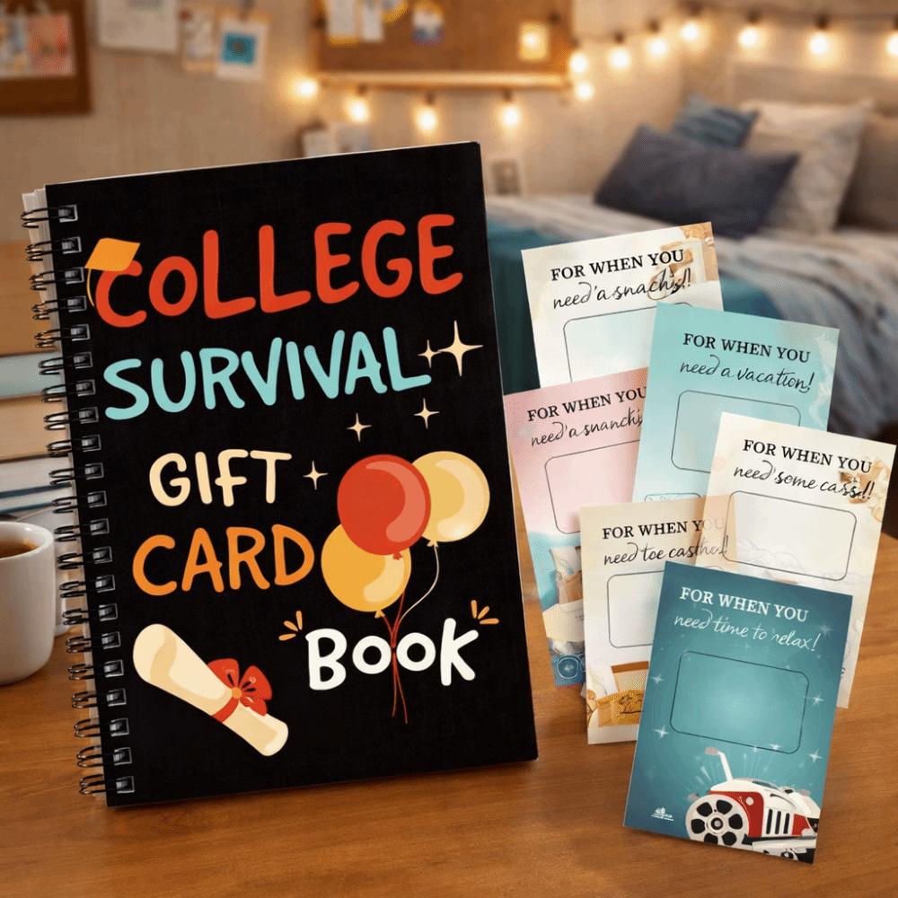 Vertical Coil College Survival Book Portable Spiral-Bound Notebook Festive Gift Card Book School