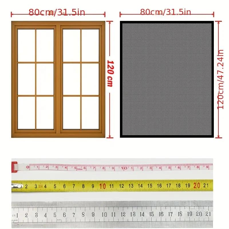 1 комплект, ширма для окна/москитная сетка, внутренняя занавеска от мух, тюль, летняя невидимая съемная защита от комаров