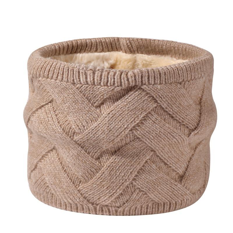 Winter Velvet Warm Scarf Versatile Knitted Scarf Outdoor Skiing Cold Neck Cover Couple