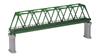 TOMYTEC TOMIX N Gauge Single Track Truss Bridge F Dark Green with 2 PC Piers 3033 Railway Model Supplies