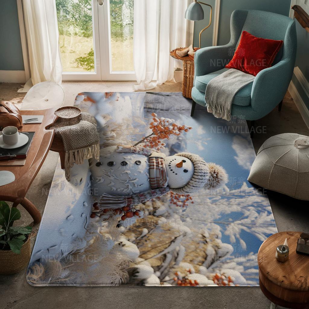 Ковер у входа в дом Домашний коврик у двери Гостиная Ванная Комната Ноги ванная комната Нескользящие коврики с водопоглощением для ванной Счастливого Рождества зима