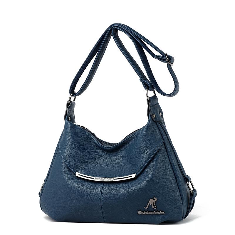 Women's Bag New Casual Soft Leather Lightweight Large Capacity Middle-aged and Elderly Mothers Women's One-shoulder Crossbody Bag