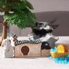 Decorative Mini Old City Gate Chinese Style Bonsai Landscaping Mini Resin House  Home Desk