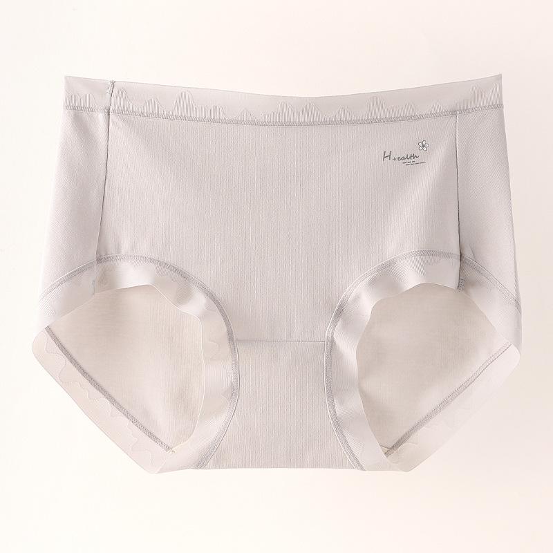 Underwear Women's Cotton Solid Color 5a Antibacterial Crotch No Trace Breathable Mid-waist Briefs Underwear