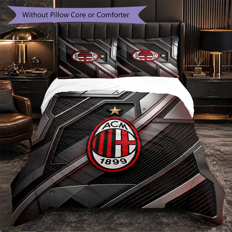 Набор постельного белья AC Milan, 3 предмета, мягкое микроволокно, пододеяльник с наволочками для спальни