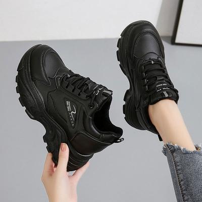 Универсальные туфли-маффины на толстой подошве, сетчатые дышащие кроссовки для папы, женские новинки весны, небольшое увеличение внутренней высоты