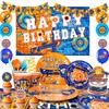 Dart Birthday Party Supplies,170pcs Dart War Party Decorations&Tableware-Dart War Plates Cups Banner Backdrop Etc Dart War Party Supplies for Kids