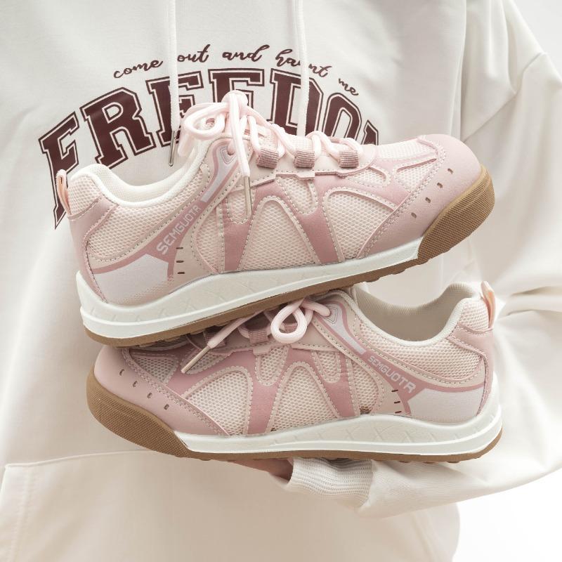 Mesh White Shoes Thick Sole Lightweight Women's Shoes Comfortable Breathable Casual Shoes Fashionable Sports Shoes